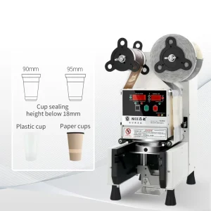 Fully Automatic Commercial Cup Sealing Machine for Paper Milk Tea, Juice, and Bubble Tea Cups