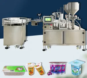 Fully Automatic High-Speed Yogurt Plastic Cup Filling and Sealing Machine