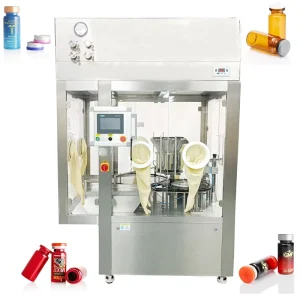 Fully Automatic Liquid or Powder Filling and Capping Machine for Vials with Class 100 Laminar Flow Hood