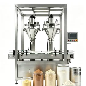 Fully Automatic Rotary Cocoa Powder Filling Machine, 1-2000g Adjustable Measuring Range, Jar Filling Equipment