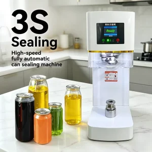 Fully Automatic Sealing Machine for Beverages and Nuts with Adjustable Diameter and Height, FGJ-100D