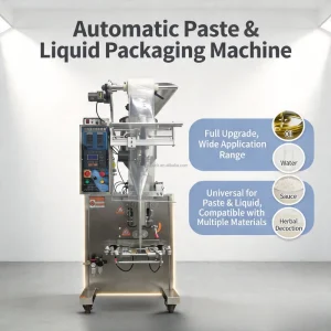 Fully Automatic Vertical Form-Fill-Seal Filling Sealing Machine for Food, Beverage, and Sauce Packaging Lines