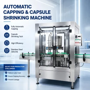 Fully Enclosed Rotary Automatic PVC Foil Capsule Heat Shrink Capping Machine Wine Glass Bottle Neck Sealing Equipment