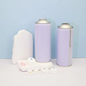Futen Aerosol Body Spray Metal Cans Body Spray Deodorant Empty Tin Cans Aerosol Spray Round Tin Can for Personal Care Package