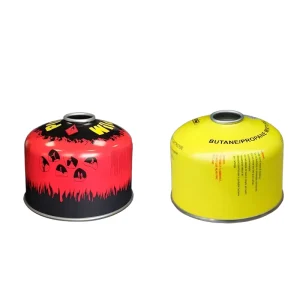 GS-MJ 230g/450ml Empty Camping Butane Gas Can Tin Plate Material Pump Sprayer Screen Printing Chemical Use