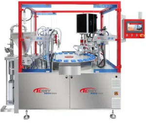 GX 2 2D Type Rotary Filling Sealing and Capping Integrated Machine with Internal Pad