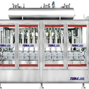GZH-LA Digital Piston Filling Machine, 1-5L, Capping and Labeling, 6/8/10/12/16 Heads, Glass and Plastic Bottles