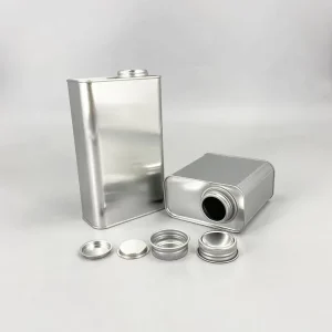 Gallon Quart Pint Metal Oblong Tin Can Box Pail with 1 3 4” Opening Screw Thread Lid