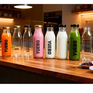 Glass Juice and Milk Bottles 200ml 350ml 64oz
