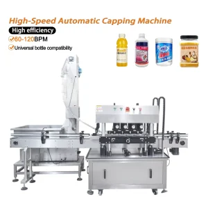 Glass Plastic Bottle Screw Capping Machine Threaded Caps Tinplate Lid Spray Top Pump Cap Rotary Capper