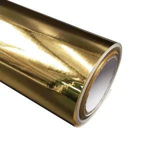 Glossy Gold Aluminum Foil Self-Adhesive Metal Paper Customized Size