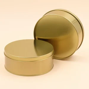 Gold Color Food Grade Big Round Metal Tin Cans for Cake