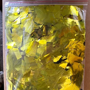 Gold Metallic Confetti Paper, 5 x 2 cm, Sequin Foil Strips for Confetti Cannon Machines