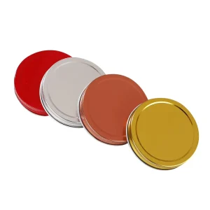 Gold Round Metal Tin Can Recyclable Caviar Storage Box for Food Packaging
