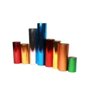 Gold Silver Metallized PET Aluminum Foil Laminated Food Grade Soft Plastic Film for Courier Packaging Bags