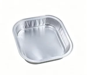 Gold Square Disposable PET Aluminum Foil Food Containers with Foil Lid for Catering and Desserts