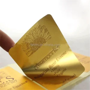 Gold and Silver Aluminum Foil Label Stock Jumbo Roll, Self-Adhesive Metalized Paper for Packaging