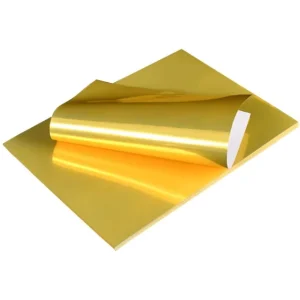 Golden Label Inkjet Metalized Foil Roll Custom Glossy White Adhesive Sticker Paper Waterproof for Inkjet Printer
