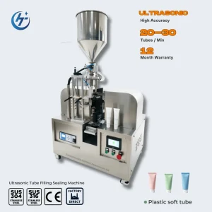 HAITE Semi Automatic Filling and Sealing Machine for Cosmetic Tube Packaging