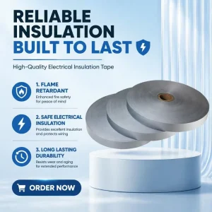 HVAC Flame-Retardant Grey PET Metallized Translucent Moisture-Proof Duct Binding and Wrapping Tape