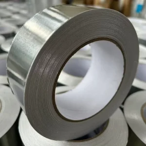 HVAC Solvent Adhesive Flame-Retardant White Release Paper Duct Liner Aluminum Foil Tape Cutting