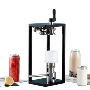 Hand-Cranked Rotary Manual Sealing Machine for Custom-Size Plastic Beverage and Soda Cans