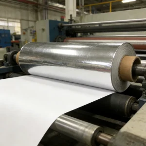 Heat-Sealing Metallized Silver Foil Paper Snack Candy Label Wrapping Roll