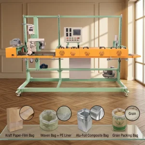 Heavy-Duty Industrial Sewing and Heat-Sealing Machine for Inner Bag Mouth Closing