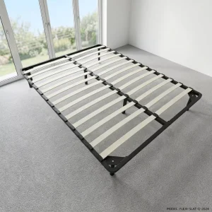 Heavy Duty Metal Modern Custom Platform Bed Frame with Wood Slat Base King Size Easy Assembly for Hotel School Apartment Use