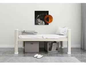 Heavy-Duty Metal Reclining Single Bed No Box Spring Needed Mattress Foundation Frame Modern Black Bedroom Furniture Hotel School