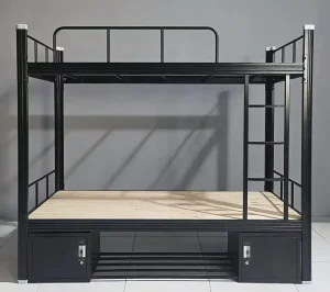 Heavy Duty Modern Design Steel Bunk Bed Easy Assembly Space Saving for Dormitory Apartment School Bedroom Use Metal Material