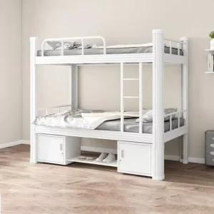 Heavy Duty Steel Double Bunk Bed Durable Metal Frame for Dormitory Hostel School & Home Modern Space Saving Design