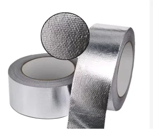 Heavy-Duty Waterproof Silver Fiberglass-Reinforced Water-Activated Heat-Resistant Aluminum Foil Tape