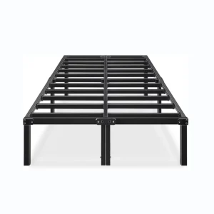 Heavy Metal Platform Bed Frame with Storage Space 35.56 cm Steel Frame Standard Size Metal Beds
