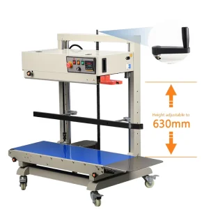 Height-Adjustable Vertical Continuous Band Heat Sealer for Plastic Film Bags