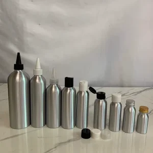 Hengjian Food Grade Cosmetic Aluminum Bottles 30ml 50ml 100ml 2oz 3oz 4oz 200ml 250ml 500ml Metal Shampoo Bottle with Screw Top