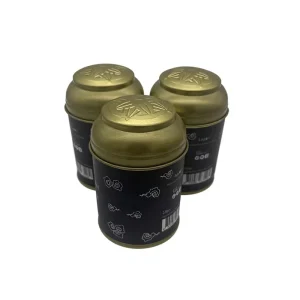 High Grade Cylinder Tea Tin Cans Premium Metal Gift Box Packaging with Screen Printed Design