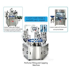 High Precision Perfume Bottle Vacuum Filling Capping Machine with Crimping