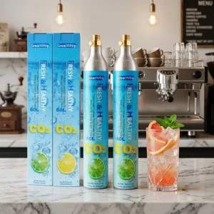High Pressure 0.6L CO2 Gas Cylinder for Soda Maker with Quick-Connect Adapter and 6061 Aluminum Alloy Bottle