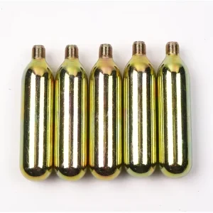 High Pressure 25g Steel CO2 Gas Cylinder 8g 33g Cartridges Charger Model 12g Guangdong Industrial Gas Car Tire Metal Bottles