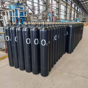 High-Pressure 40L Steel Oxygen Gas Cylinder ISO9809-3 Certified