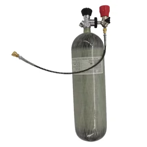 High Pressure 6.8L 4500psi Carbon Fiber Air Tank 30Mpa PCP Composite Gas Cylinder for Industrial Diving Scuba DOT Compliant