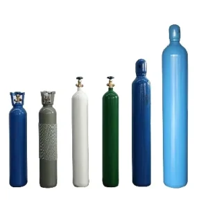 High Pressure ISO 9809 40L 50L Empty Industrial Argon CO2 Nitrogen Gas Cylinders with QF 2 CGA 540 Valve Cap Steel