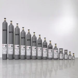 High-Purity 99.999% Tungsten Hexafluoride Steel Gas Cylinder CAS 7783-82-6 for Semiconductor CVD Process