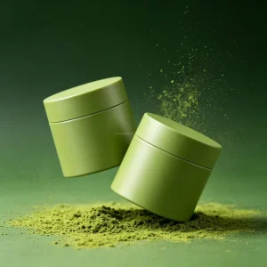 High Quality 50g 80g Matte Tea Powder Matcha Eco friendly Tinplate Packaging Box Leak Proof Screw Cap Lid for Candy & Chocolate