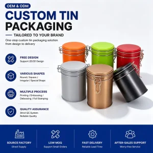 High Quality 84*125.5mm Round Tin Can Food Grade for Coffee Tea & Candy Packaging Spot Tinplate Gift Tin Box