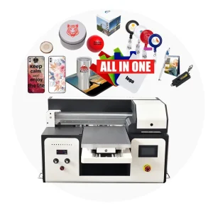 High Quality A3+ Size UV DTF Printer with Varnish Color for Phone Case Gifts Photo Ball Metal Plastic Leather Cup Printer