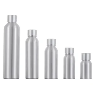 High Quality Aluminum Water Bottle Matte Silver Toner Aluminum Bottles 30 50 100 120 250ml Empty Metal Bottle with Screw Top