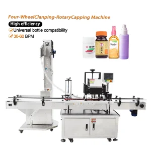 High Quality Automatic Spray Lid Capping Machine Glass Plastic Bottle Sealing Machine with Good Price for Manufacturing Plant