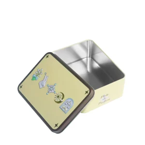 High Quality CMYK Printing Embossed Rectangle Tinplate Box with Lids Customized Color & Size Gift & Craft Use